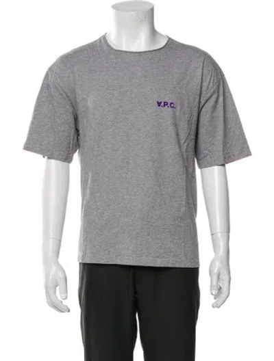 Pre-owned Apc Graphic Print Crew Neck T-shirt In Gray