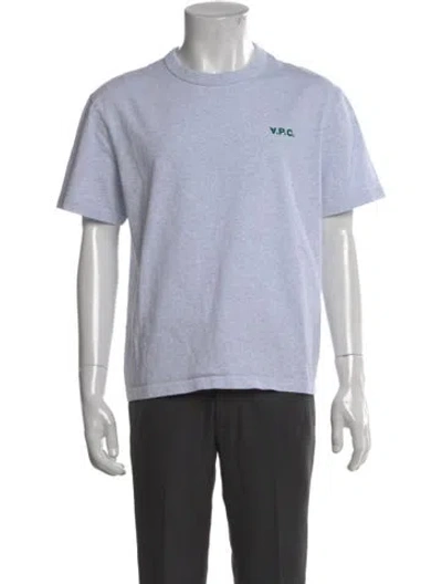 Pre-owned A.p.c. Graphic Print Crew Neck T-shirt In Gray