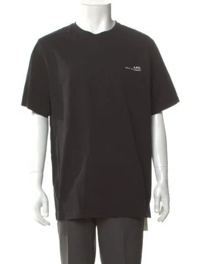 Pre-owned A.p.c. Graphic Print Crew Neck T-shirt In Gray