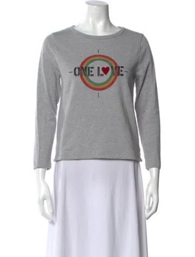 Pre-owned A.p.c. Graphic Print Crew Neck T-shirt In Gray