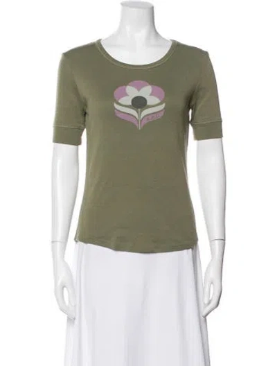Pre-owned Apc Graphic Print Crew Neck T-shirt In Green