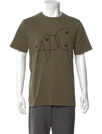 Pre-owned Apc Graphic Print Crew Neck T-shirt In Green