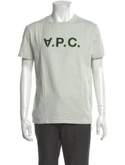 Pre-owned A.p.c. Graphic Print Crew Neck T-shirt In Green