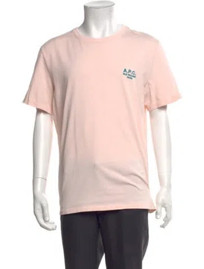 Pre-owned A.p.c. Graphic Print Crew Neck T-shirt In Orange