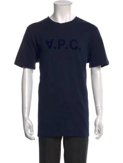Pre-owned Apc Graphic Print Crew Neck T-shirt W/ Tags In Blue