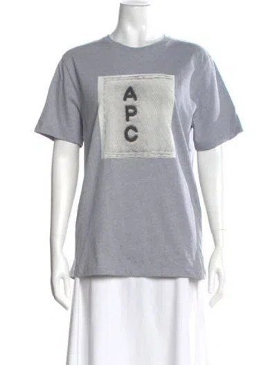 Pre-owned Apc Graphic Print Crew Neck T-shirt W/ Tags In Gray