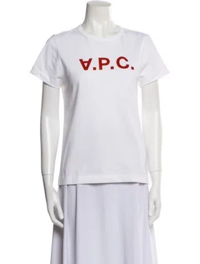 Pre-owned A.p.c. Graphic Print Crew Neck T-shirt W/ Tags In White
