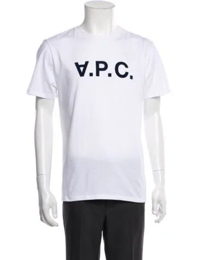 Pre-owned A.p.c. Graphic Print Crew Neck T-shirt W/ Tags In White