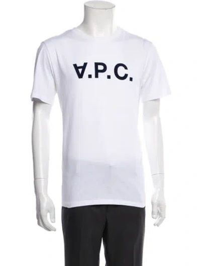 Pre-owned A.p.c. Graphic Print Crew Neck T-shirt W/ Tags In White