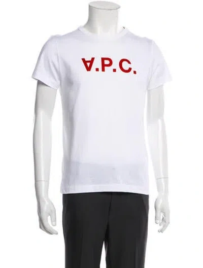 Pre-owned A.p.c. Graphic Print Crew Neck T-shirt W/ Tags In White