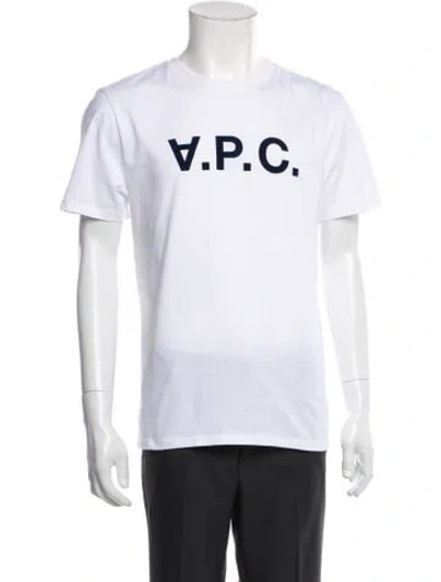 Pre-owned A.p.c. Graphic Print Crew Neck T-shirt W/ Tags In White