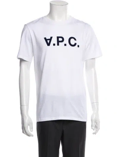 Pre-owned A.p.c. Graphic Print Crew Neck T-shirt W/ Tags In White