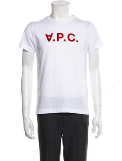 Pre-owned A.p.c. Graphic Print Crew Neck T-shirt W/ Tags In White