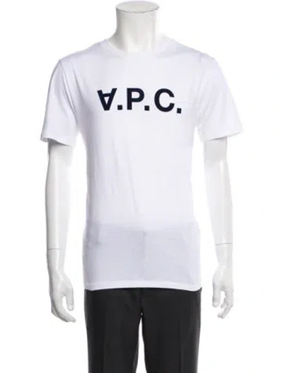 Pre-owned A.p.c. Graphic Print Crew Neck T-shirt W/ Tags In White