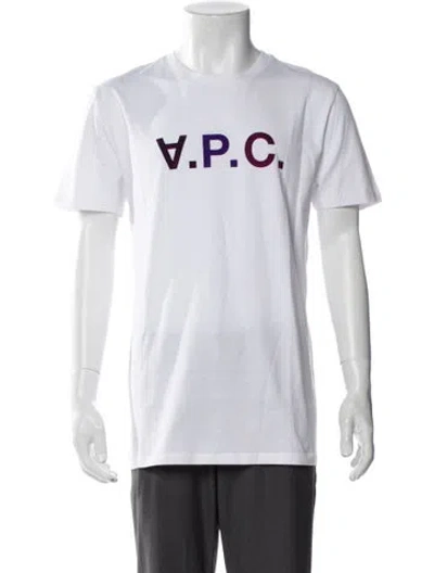 Pre-owned Apc Graphic Print Crew Neck T-shirt W/ Tags In White