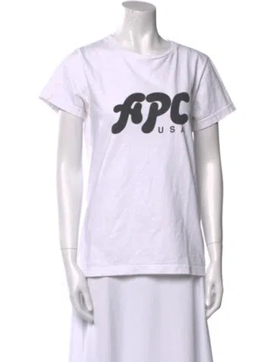 Pre-owned Apc Graphic Print Crew Neck T-shirt In White
