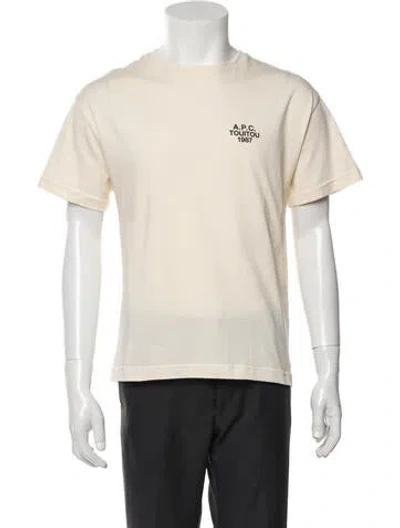 Pre-owned Apc Graphic Print Crew Neck T-shirt In White