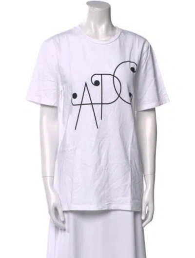 Pre-owned Apc Graphic Print Crew Neck T-shirt In White