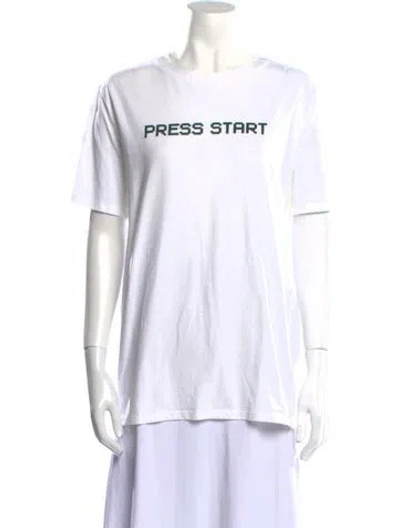 Pre-owned Apc Graphic Print Crew Neck T-shirt In White