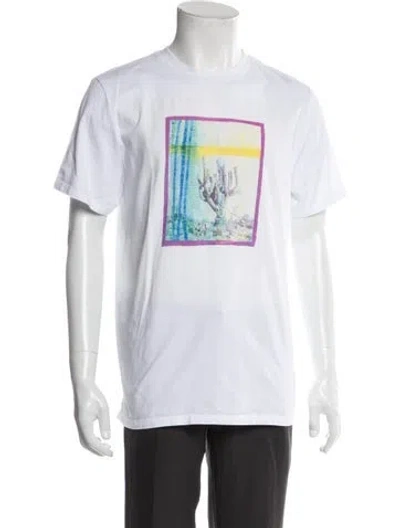 Pre-owned A.p.c. Graphic Print Crew Neck T-shirt In White