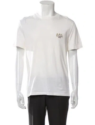 Pre-owned A.p.c. Graphic Print Crew Neck T-shirt In White