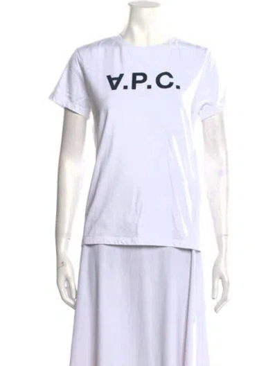 Pre-owned Apc Graphic Print Crew Neck T-shirt In White