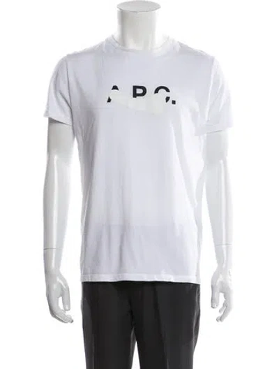 Pre-owned A.p.c. Graphic Print Crew Neck T-shirt In White