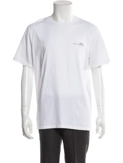 Pre-owned A.p.c. Graphic Print Crew Neck T-shirt In White