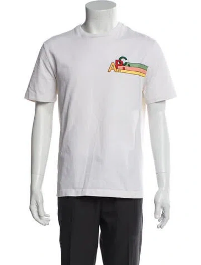 Pre-owned Apc Graphic Print Crew Neck T-shirt In White
