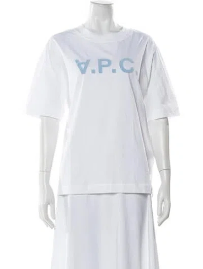 Pre-owned Apc Graphic Print Crew Neck T-shirt In White