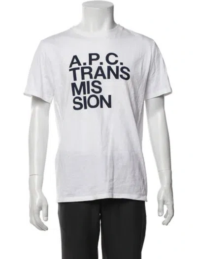 Pre-owned Apc Graphic Print Crew Neck T-shirt In White