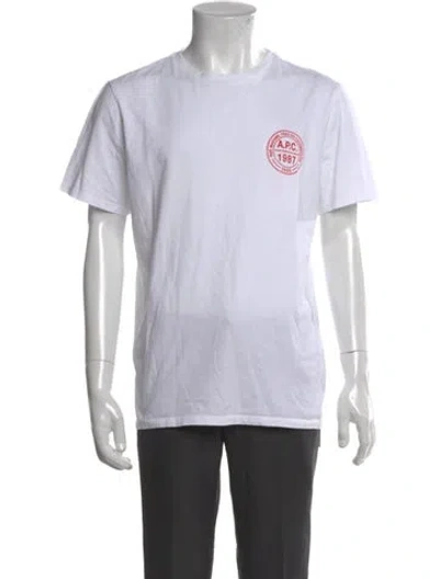 Pre-owned Apc Graphic Print Crew Neck T-shirt In White
