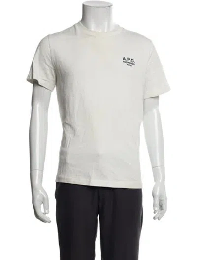 Pre-owned A.p.c. Graphic Print Crew Neck T-shirt In White
