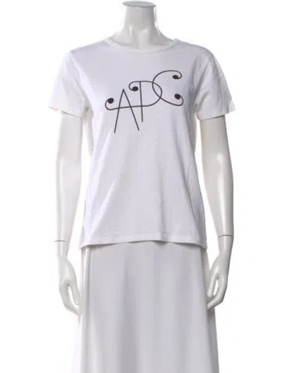 Pre-owned Apc Graphic Print Crew Neck T-shirt In White