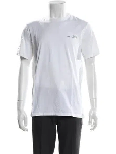 Pre-owned A.p.c. Graphic Print Crew Neck T-shirt In White