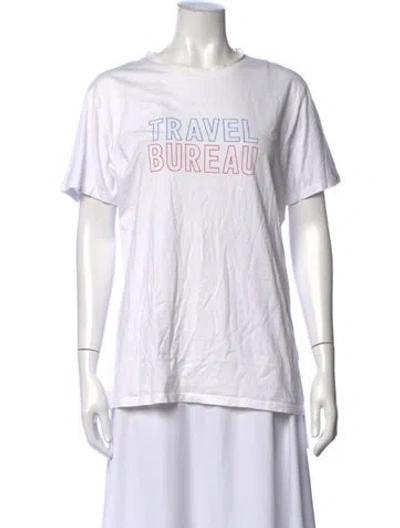 Pre-owned A.p.c. Graphic Print Crew Neck T-shirt In White