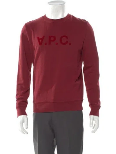 Pre-owned Apc Graphic Print Long Sleeve Shirt In Burgundy