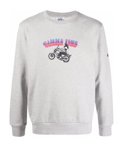 APC A.P.C. GRAPHIC PRINT CREWNECK SWEATSHIRT