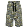 Apc Vince Graphic-print Cotton Shorts In Green