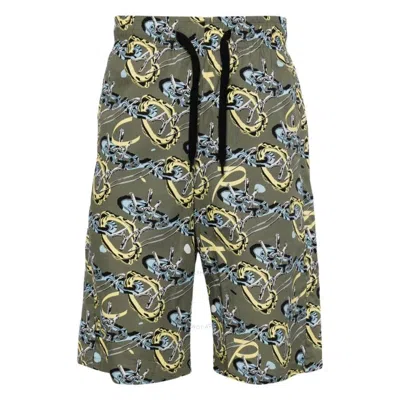 APC A.P.C. GRAPHIC-PRINT VINCE COTTON SHORTS