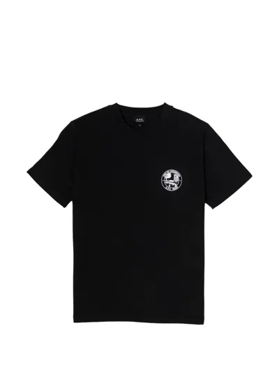 A.p.c. Graphic-print T-shirt In Black