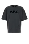 Apc Graphite Cotton Oversize T-shirt In Gray