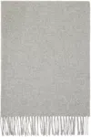 Apc Gray Alix Brodée Scarf In Pla Heather Grey