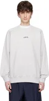 Apc Gray Asics Edition Lake Sweatshirt In Plb Heathered Light