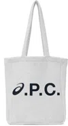 Apc Gray Asics Edition Lou Tote In Plb Heathered Light