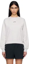 Apc Gray Asics Edition Stone Sweatshirt In Plb Heathered Light
