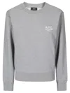Apc A.p.c. Rue Madame Logo Embroidered Crewneck Sweatshirt In Grey