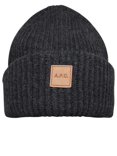 Apc A.p.c. Man Berretto Michelle In Misto Cashmere Grigio In Grey