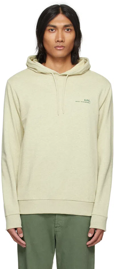 Apc Gray Item H Hoodie In Vert Pale Chine