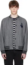 Apc Crew Neck Long Sleeve Casual Jacket In Gray